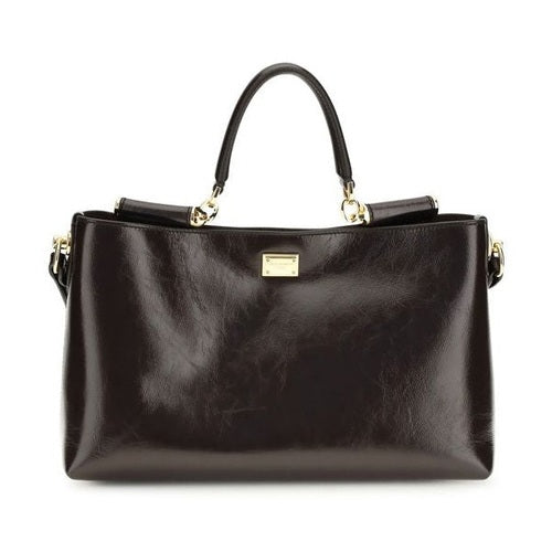 Dolce & Gabbana Brown Calf Leather Bos Taurus Shoulder Bag