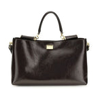 Dolce & Gabbana Brown Calf Leather Bos Taurus Shoulder Bag