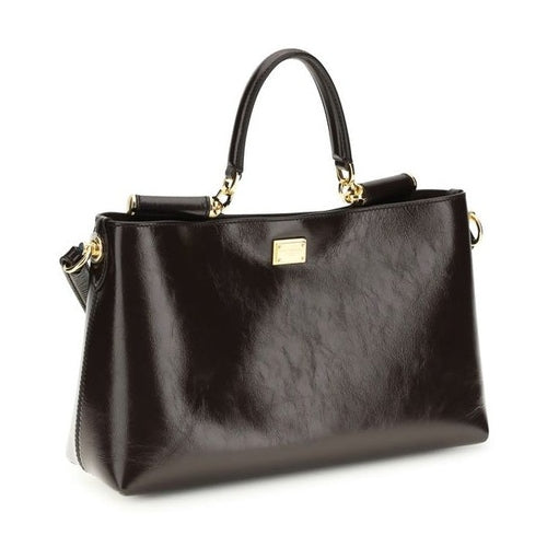 Dolce & Gabbana Brown Calf Leather Bos Taurus Shoulder Bag