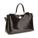 Dolce & Gabbana Brown Calf Leather Bos Taurus Shoulder Bag