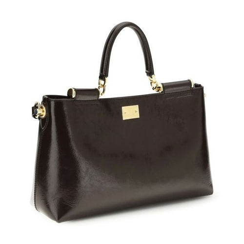 Dolce & Gabbana Brown Calf Leather Bos Taurus Shoulder Bag