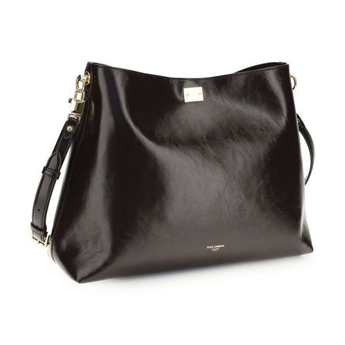 Dolce & Gabbana Brown Calf Leather Bos Taurus Shoulder Bag