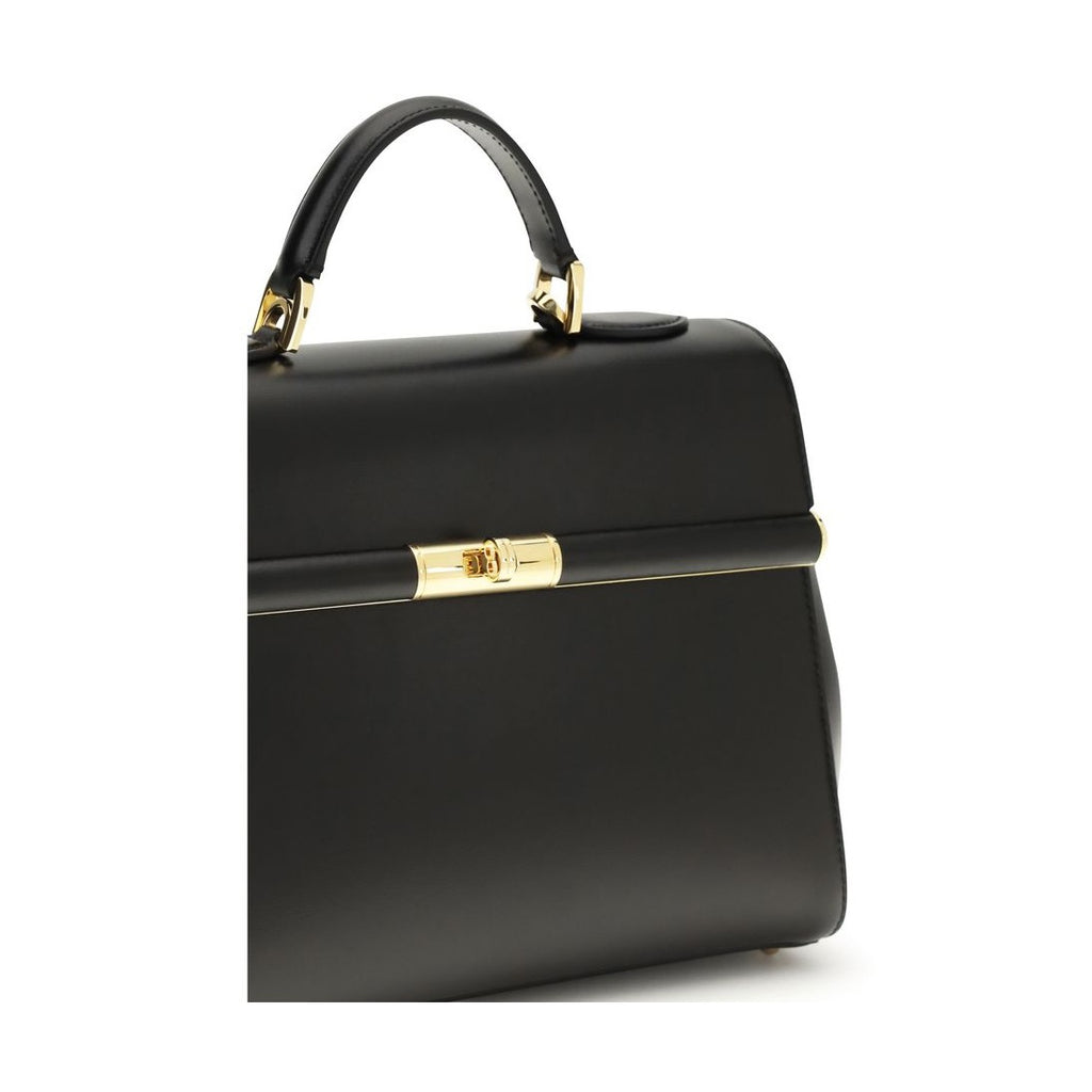 Dolce & Gabbana Black Calf Leather Bos Taurus Shoulder Bag