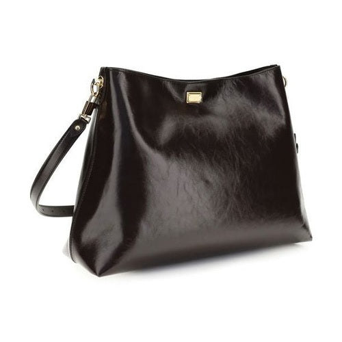 Dolce & Gabbana Brown Calf Leather Bos Taurus Shoulder Bag