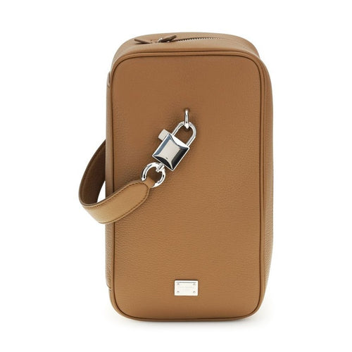 Dolce & Gabbana Brown Calf Leather Bos Taurus Handbag