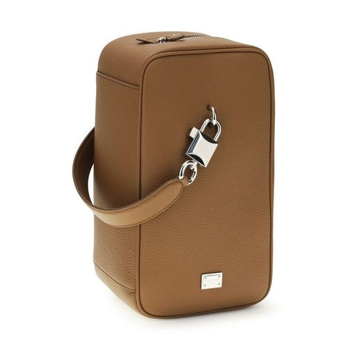 Dolce & Gabbana Brown Calf Leather Bos Taurus Handbag