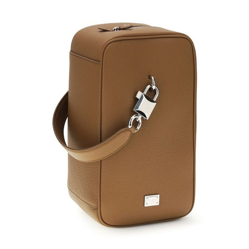 Dolce & Gabbana Brown Calf Leather Bos Taurus Handbag