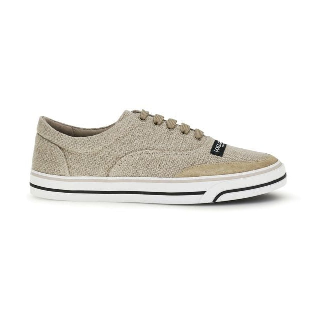 Dolce & Gabbana Beige Linen Low Top Sneakers