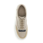 Dolce & Gabbana Beige Linen Low Top Sneakers
