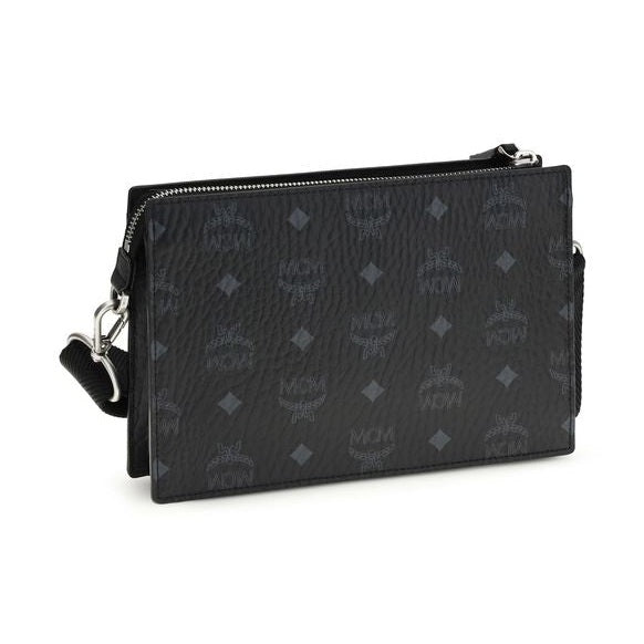 MCM Black Calf Leather Bos Taurus Shoulder Bag