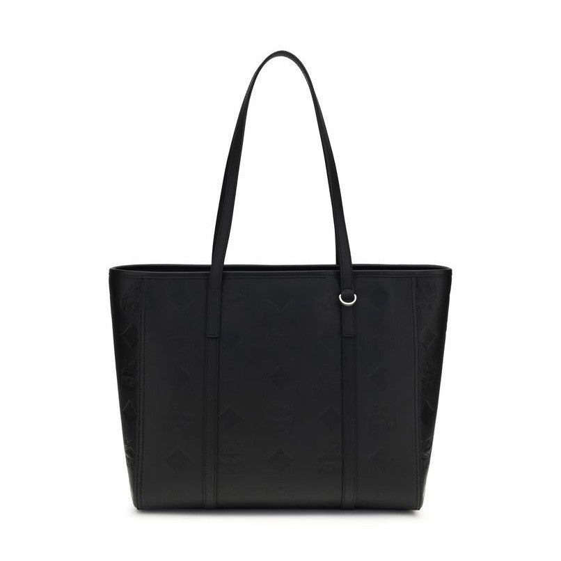 MCM Black Calf Leather Bos Taurus Shoulder Bag