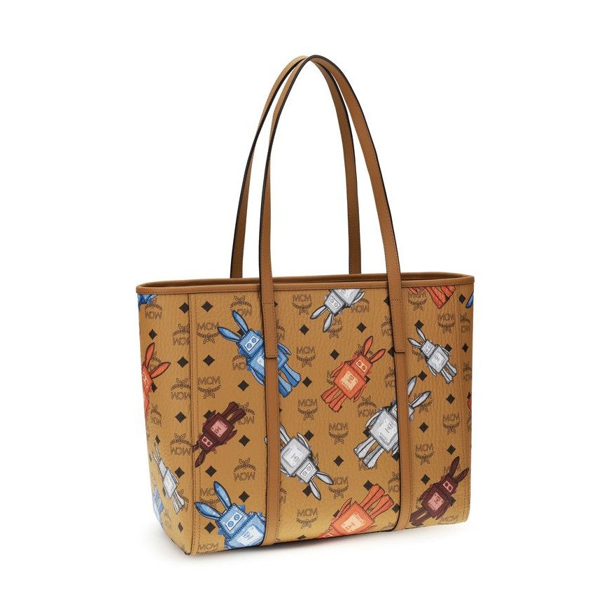 MCM Brown Fabric Shoulder Bag