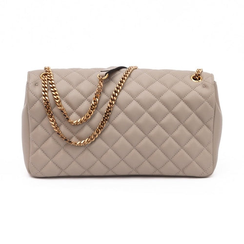 Versace Taupe Quilted Leather Shoulder Strap Bag