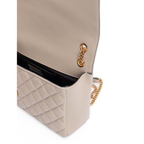 Versace Taupe Quilted Leather Shoulder Strap Bag