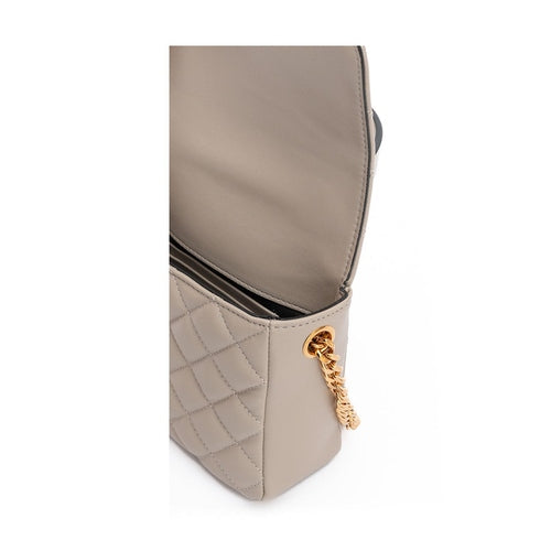 Versace Taupe Quilted Leather Handbag