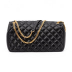 Versace Black Quilted Leather Shoulder Strap Bag