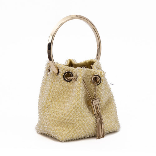 Jimmy Choo Yellow Bon Bon Micro Crystals Bucket