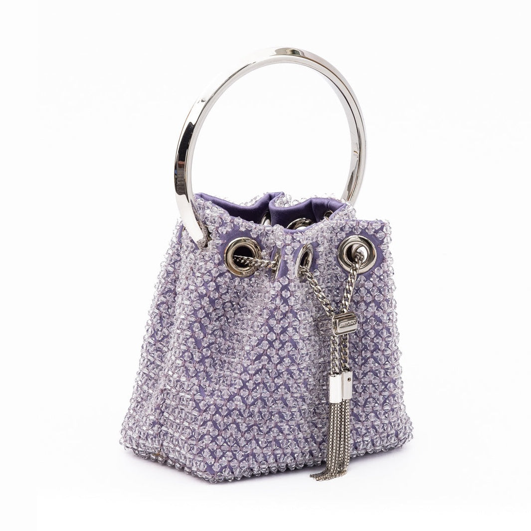 Jimmy Choo Light Purple Bon Bon Micro Crystals Bucket