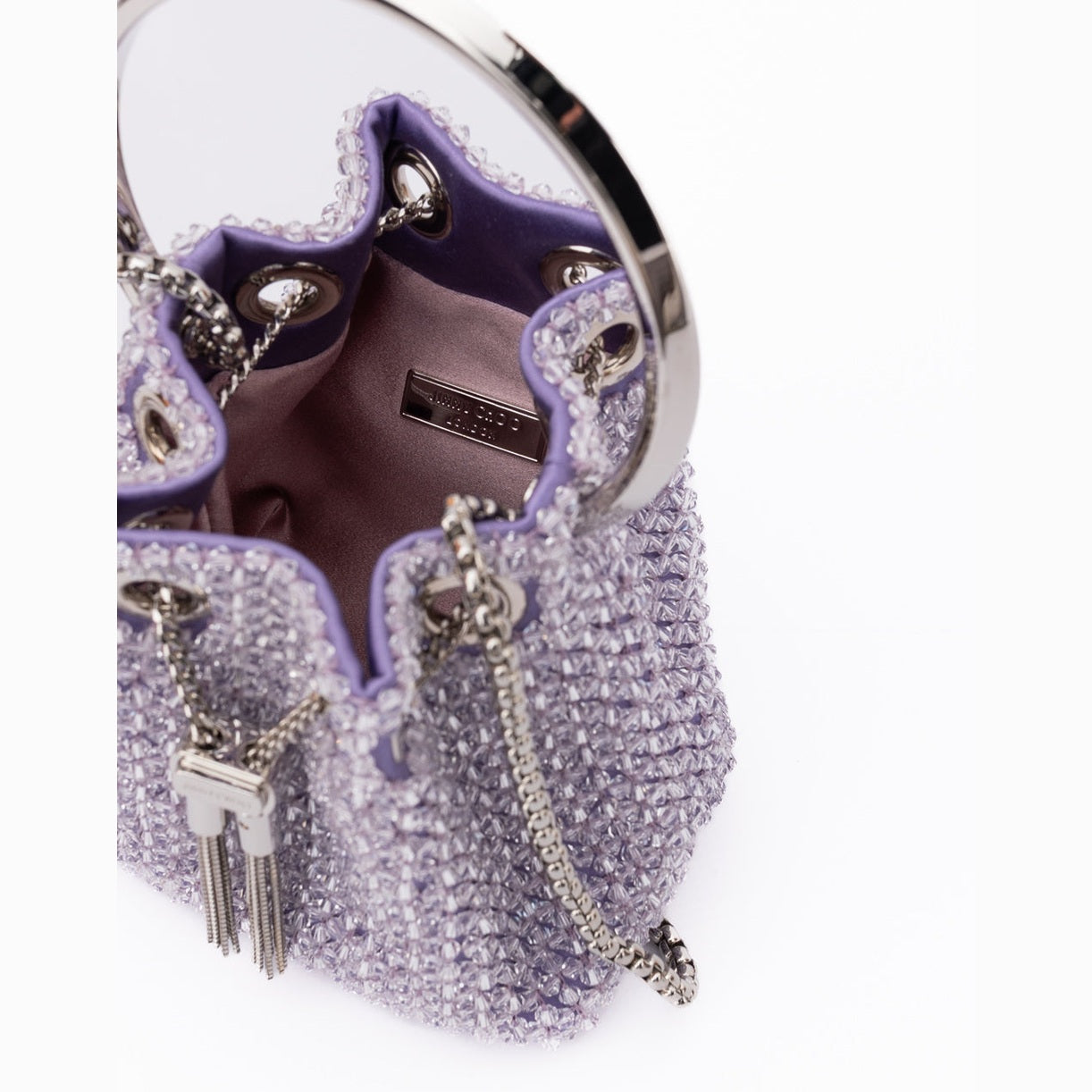 Jimmy Choo Light Purple Bon Bon Micro Crystals Bucket