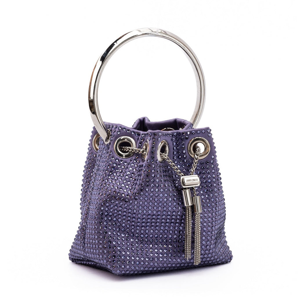 Jimmy Choo Purple Bon Bon Micro Crystals Bucket