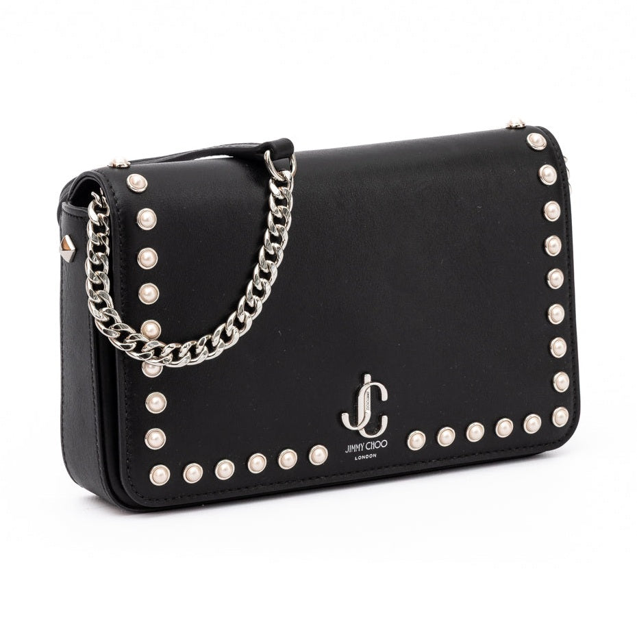 Jimmy Choo Black Leather Crossbody Bag