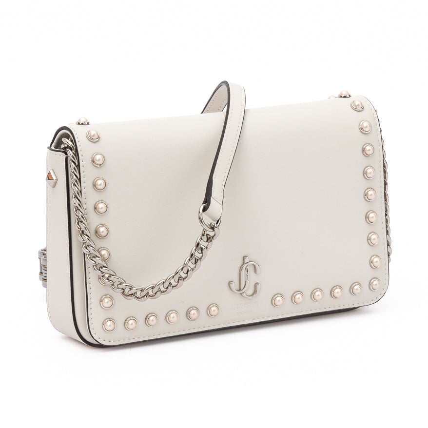 Jimmy Choo White Leather Crossbody Bag