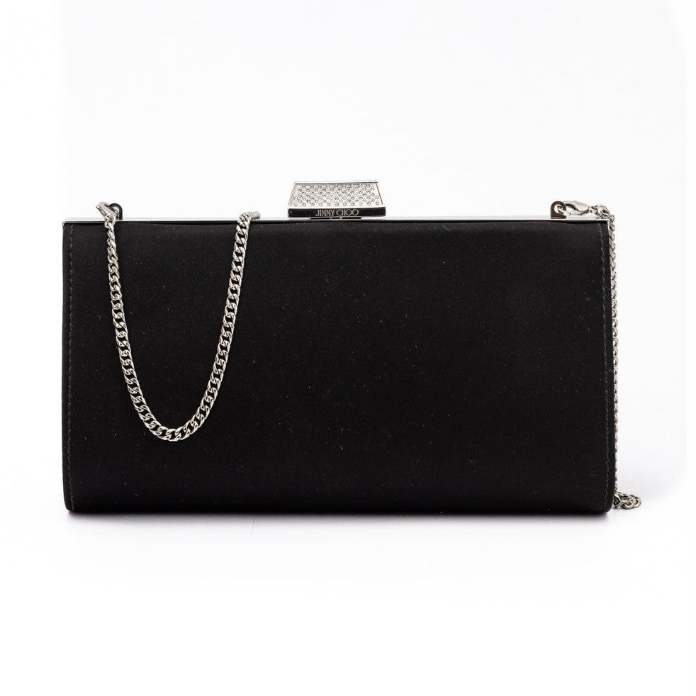 Jimmy Choo Black Satin Crossbody Bag