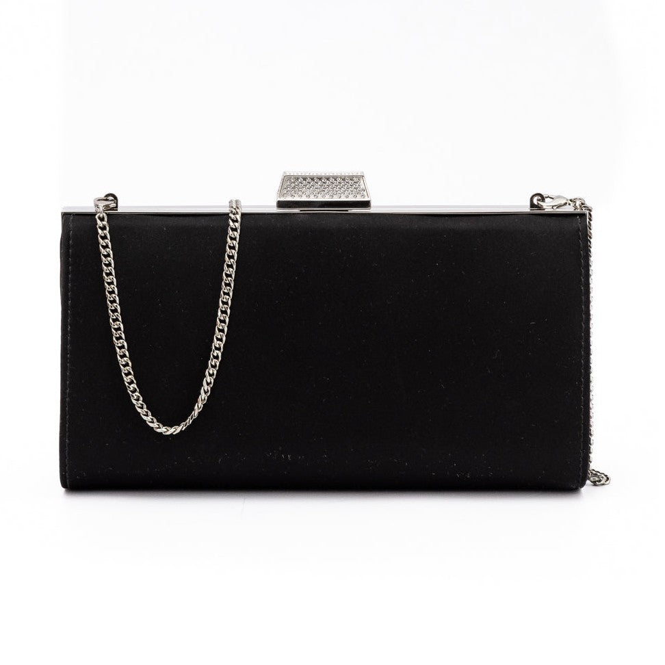 Jimmy Choo Black Satin Crossbody Bag