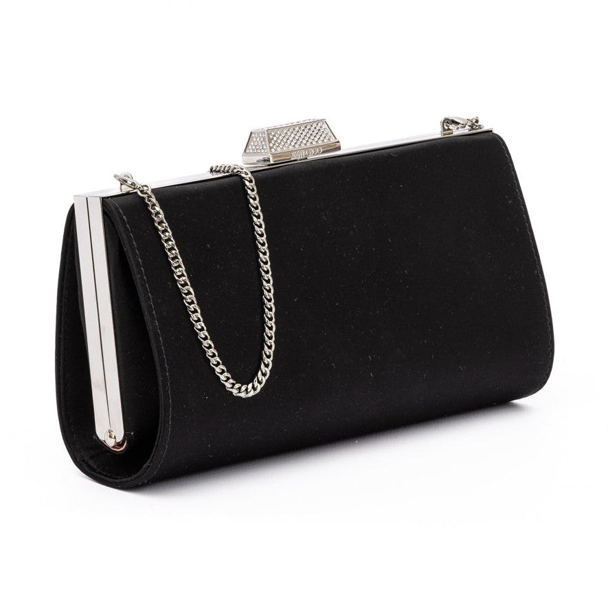 Jimmy Choo Black Satin Crossbody Bag