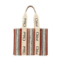 Chloé Brown Linen Tote Bag