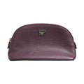 Dolce & Gabbana Dark Purple Leather DG Logo Zip Around Hand Purse Wallet