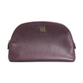 Dark Purple Leather DG Logo Zip Around Hand Purse Wallet