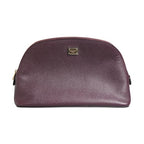 Dolce & Gabbana Dark Purple Leather DG Logo Zip Around Hand Purse Wallet