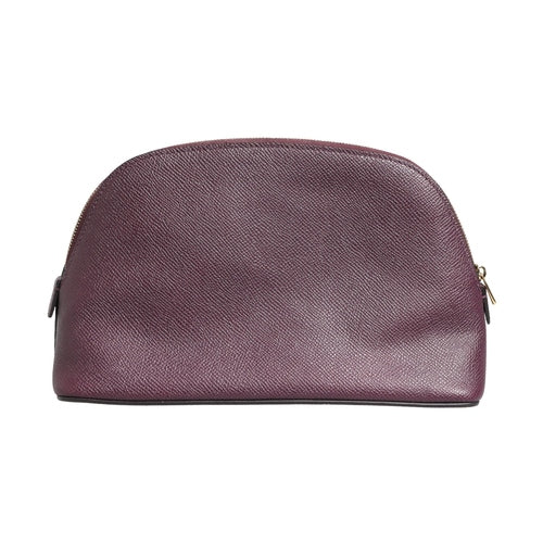 Dolce & Gabbana Dark Purple Leather DG Logo Zip Around Hand Purse Wallet
