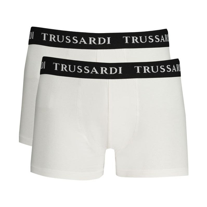 Trussardi White Cotton Men's Boxer Brief