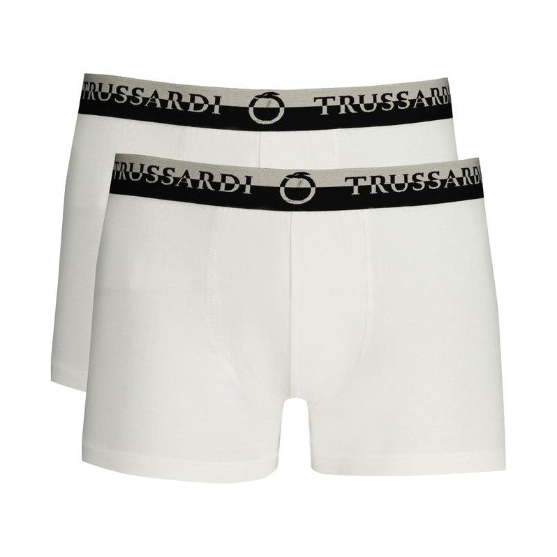 Trussardi White Cotton Men's Boxer Brief