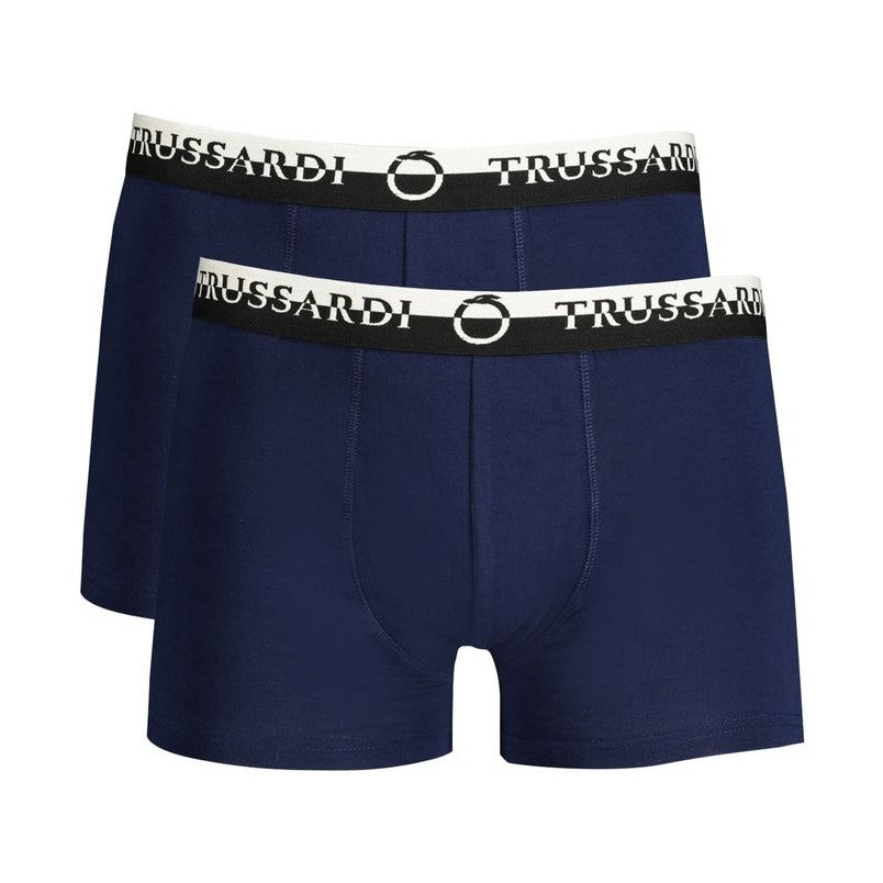 Trussardi Blu Cotton Mens Boxer