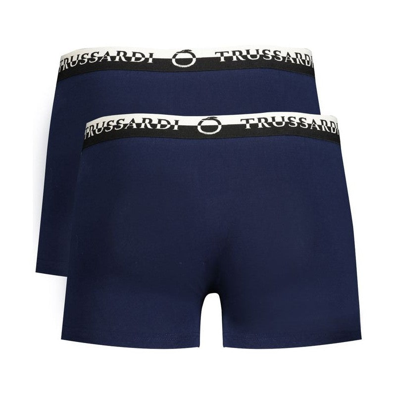 Trussardi Blu Cotton Mens Boxer