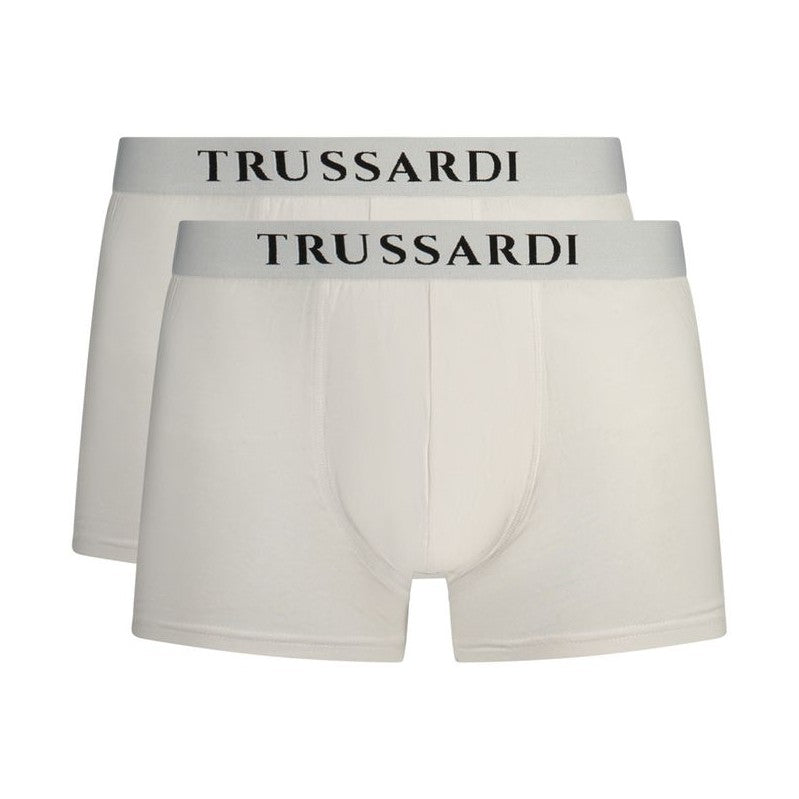 Trussardi Bianco Cotton Men Boxer Short