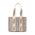 Chloé Beige Linen Tote Bag