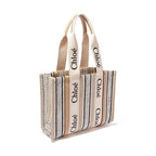 Chloé Beige Linen Tote Bag