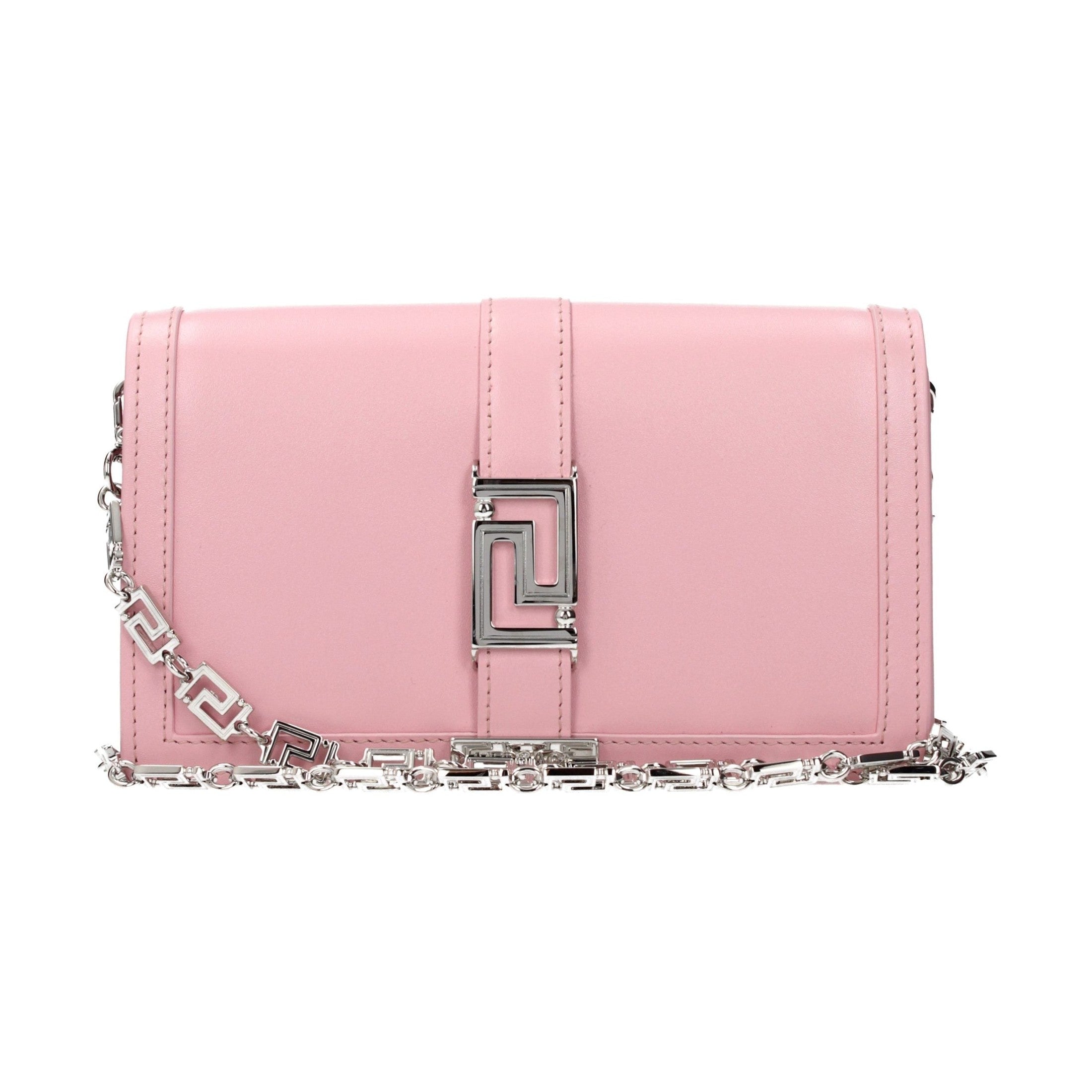 Versace Pink Leather Shoulder Bag