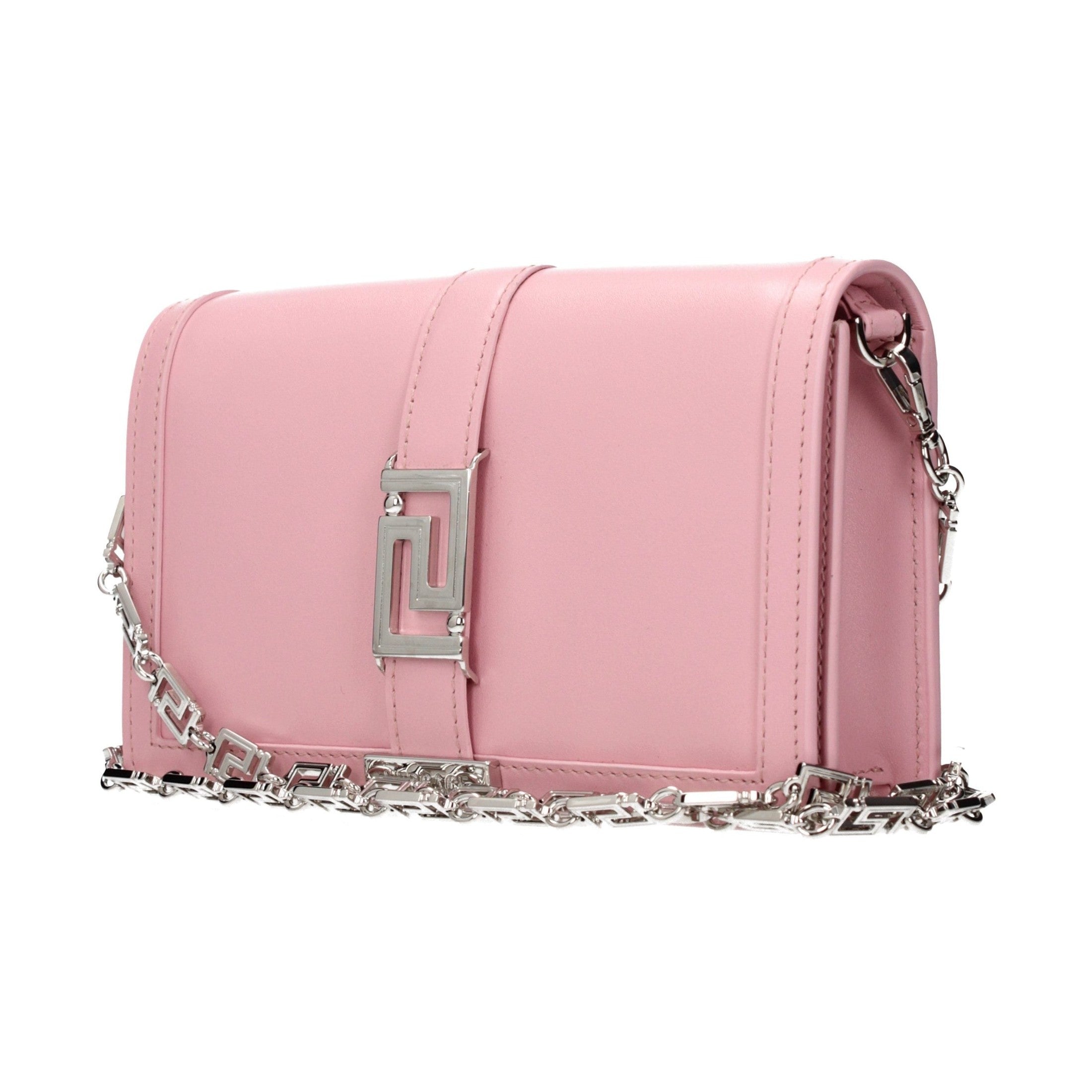 Versace Pink Leather Shoulder Bag