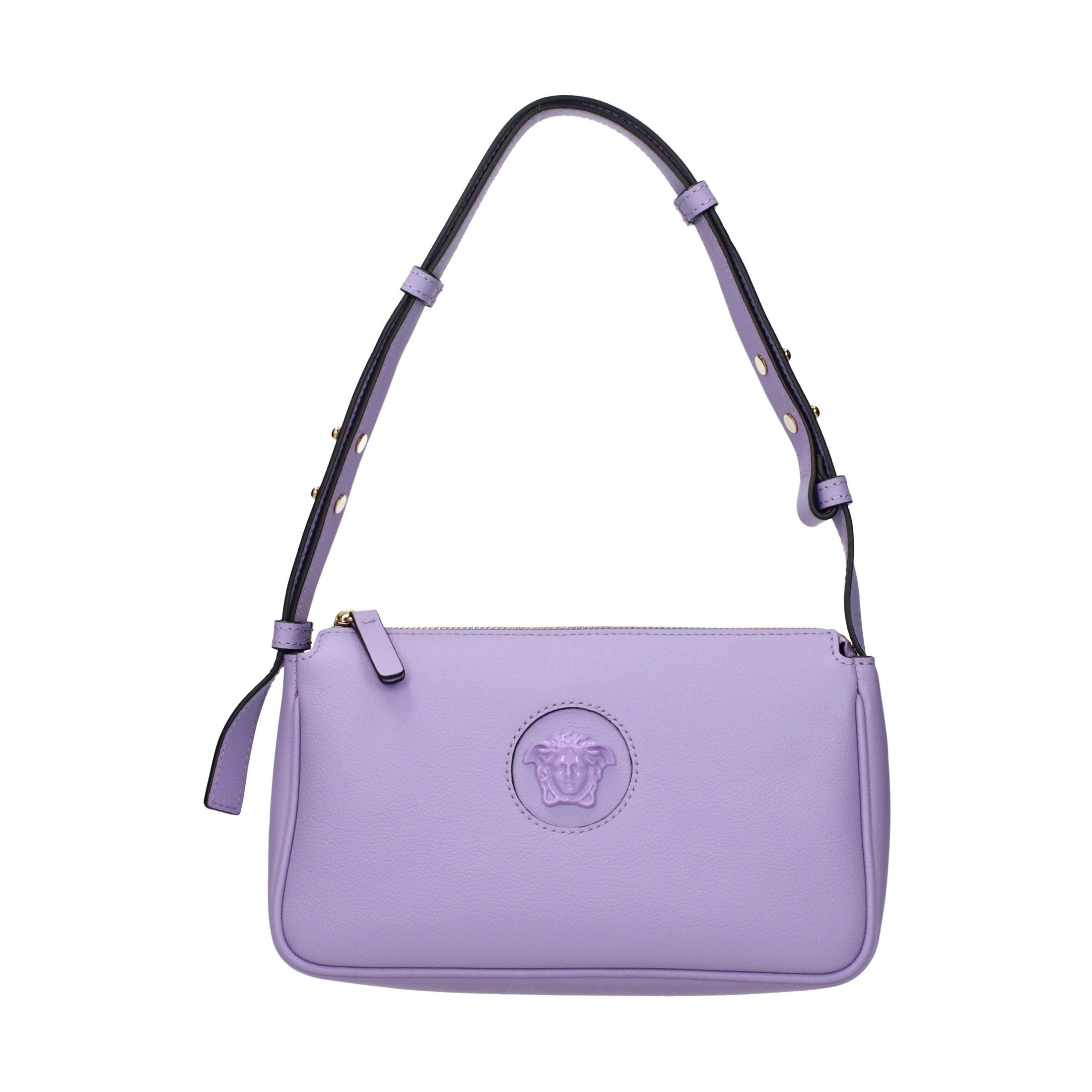 Versace Purple Leather Shoulder Bag