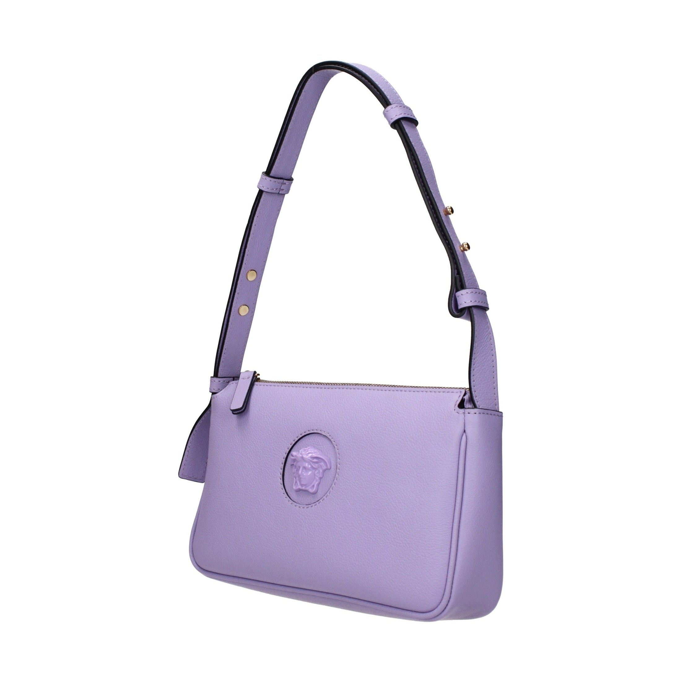 Versace Purple Leather Shoulder Bag