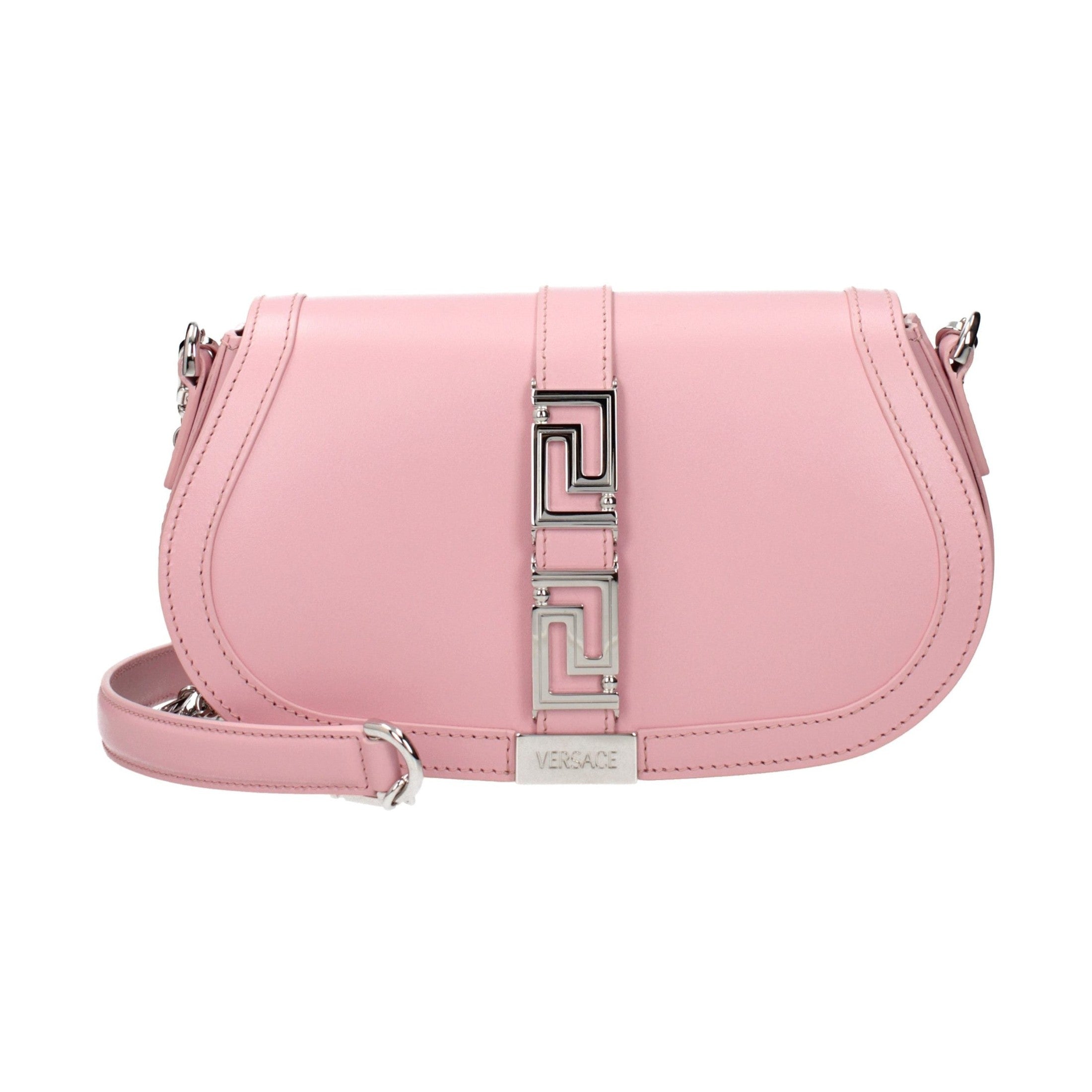 Versace Pink Leather Shoulder Bag