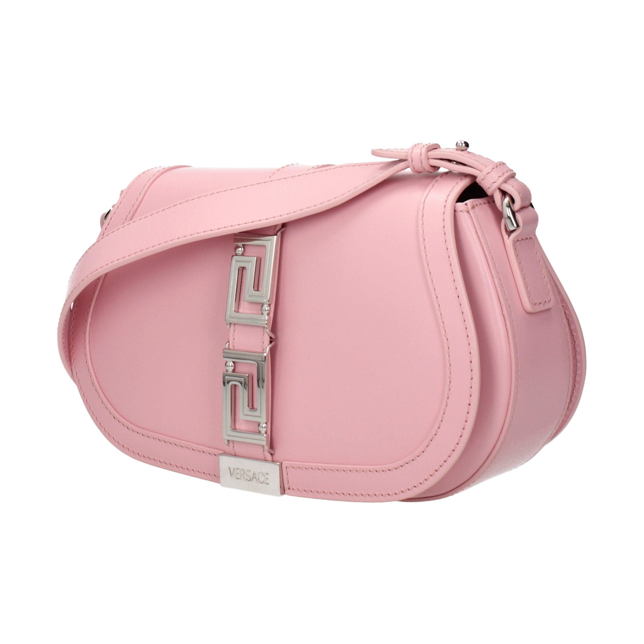 Versace Pink Leather Shoulder Bag