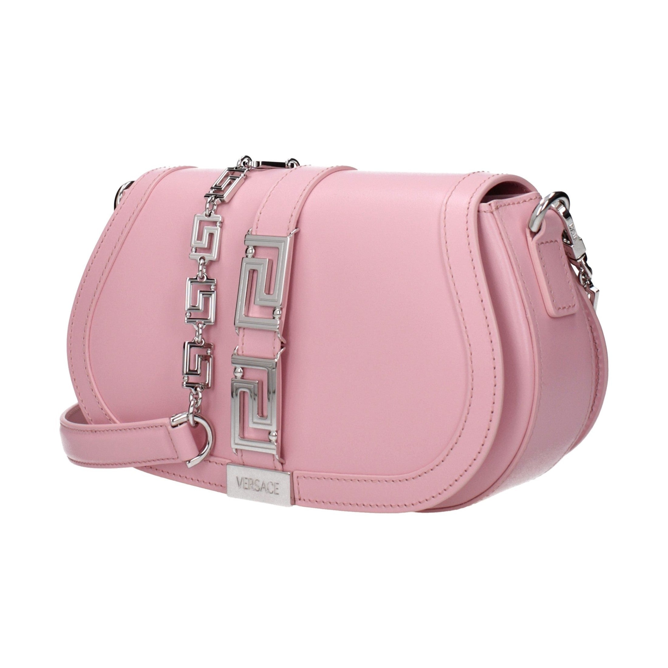 Versace Pink Leather Shoulder Bag