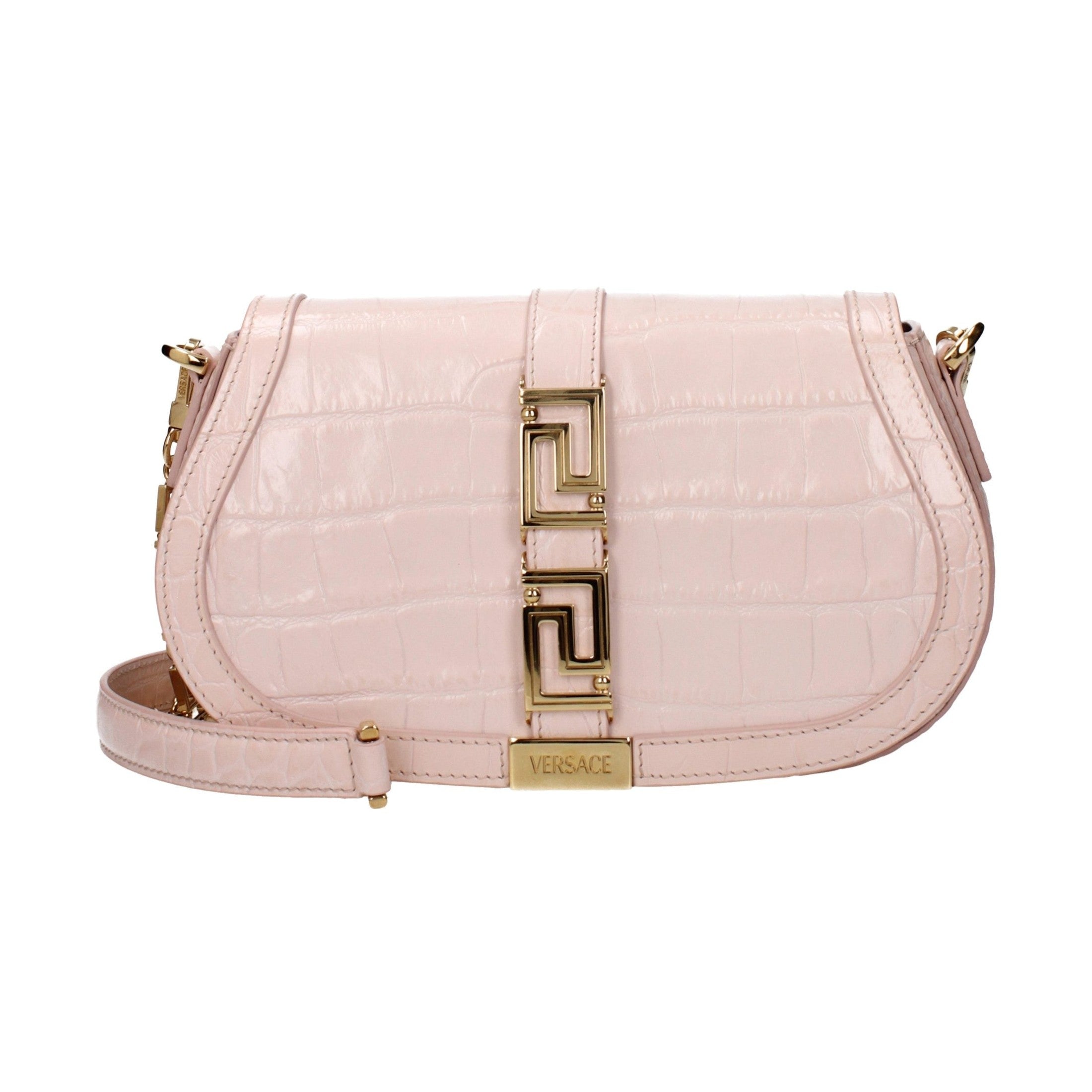 Versace Pink Leather Shoulder Bag