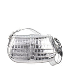 Versace Gray Leather Shoulder Bag